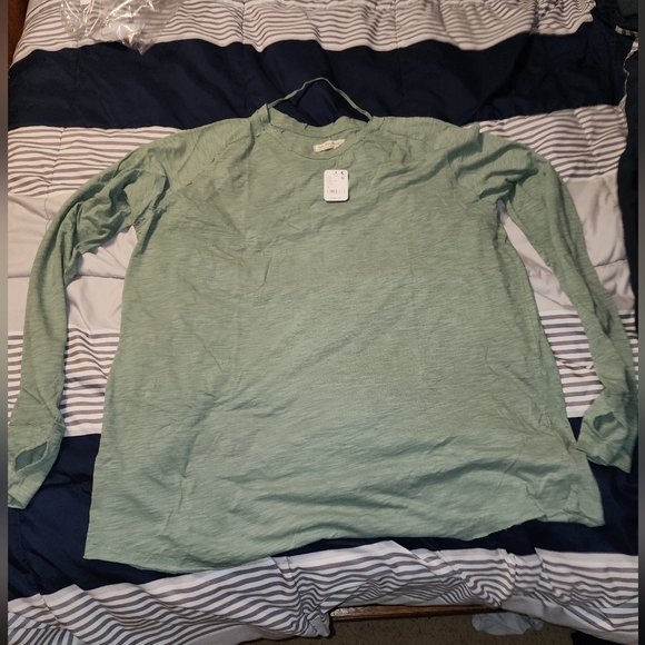 Free People - We The Free Sage Green Top - Picture 3 of 5